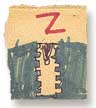 Holly Duthie's drawing of a letter when she was five years old.